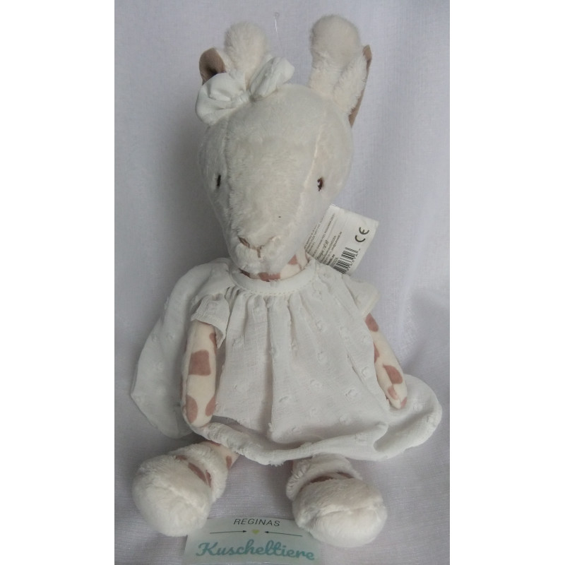 Bukowski Design - Plüschtier - Giraffe Lucy mit Kleidchen - beige, braun - ca. 30 cm groß - Schlenker