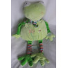 LiLaLu - Plüschtier - Frosch mit Stoffschal und Stickerei - ca. 40 cm groß - Schlenker
