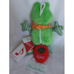 Sigikid - Spieluhr - Frosch mit Halstuch - Melodie: Brahms' Lullaby - ca. 22 cm groß - Schlenker