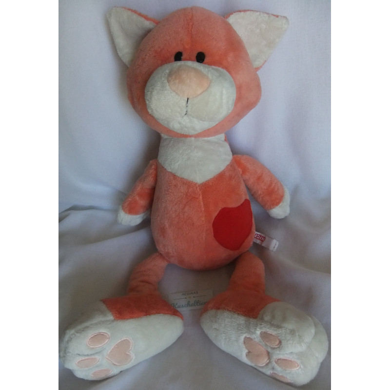Nici - Plüschtier - Love Cat - Katze mit Herzchen - rosa, weiß, rot - ca. 50 cm groß - Schlenker