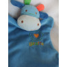 Kik - Okay - Schmusetuch Giraffe mit Stickerei und Stern - blau, orange, grün - ca. 23 cm lang