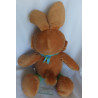 Windel GmbH Plüschtier Hase braun, weiß, grün gestreift mit Halstuch türkis gelbe Blumenmotive  - ca. 40 cm groß