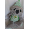 Nici - Plüschtier - Schlafmütze Koala Kappa - grau, grün-weiß gestreift - ca. 38 cm groß - Schlenker