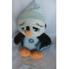 Nici - Plüschtier - Schlafmütze Pinguin Pingulini - schwarz, blau-weiß gestreift, wei0, gelb - ca. 25 cm groß - Schlenker