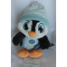 Nici - Plüschtier - Schlafmütze Pinguin Pingulini - schwarz, blau-weiß gestreift, wei0, gelb - ca. 25 cm groß - Schlenker