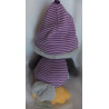 Nici - Plüschtier - Schlafmütze Eule Olafina - grau, lila gestreift, gelb - ca. 38 cm groß - Schlenker