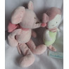 Pusblu Plüschtier Stoffpüppchen Mädchen mit Halstuch und Jacadi Plüschtier Maus mit Schleife