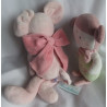Pusblu Plüschtier Stoffpüppchen Mädchen mit Halstuch und Jacadi Plüschtier Maus mit Schleife