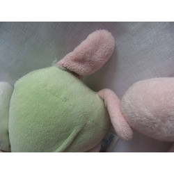 Pusblu Plüschtier Stoffpüppchen Mädchen mit Halstuch und Jacadi Plüschtier Maus mit Schleife
