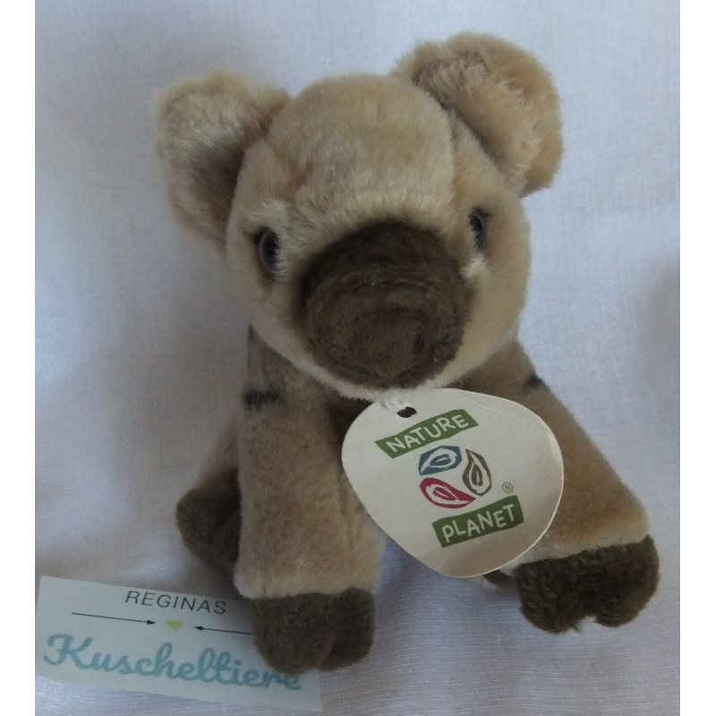 Nature Planet - Plüschtier - Wildschwein - Brauntöne - ca. 14 cm hoch und ca. 12 cm lang