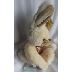 TCM - Tchibo - Plüschtier - Hase Hansi creme, braun mit einer Schleife goldbraun - ca. 22 cm groß - sitzend