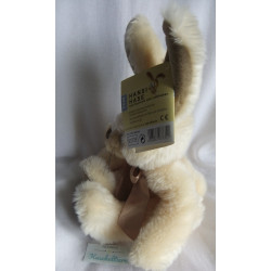 TCM - Tchibo - Plüschtier - Hase Hansi creme, braun mit einer Schleife goldbraun - ca. 22 cm groß - sitzend