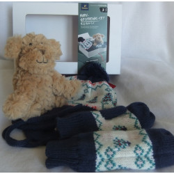 TCM - Tchibo - Babygeschenk-Set Mütze, Fäustlinge, kleiner Kuschelhund