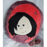 Nici - Plüsch Plüschkissen - Oval - Miss Moonville - schwarz, lila - ca. 32 cm x 39 cm groß