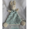H&M - Schmusetuch - Hase gestreift, creme mit Schleife grau - ca. 23 cm lang