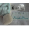 H&M - Schmusetuch - Hase gestreift, creme mit Schleife grau - ca. 23 cm lang