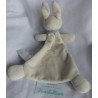 H&M - Schmusetuch - Hase gestreift, creme mit Schleife grau - ca. 23 cm lang