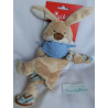Sigikid - Schmusetuch - Hase Semmel Bunny gestreift und Halstuch blau mit weißen Punkten - ca. 22 cm lang