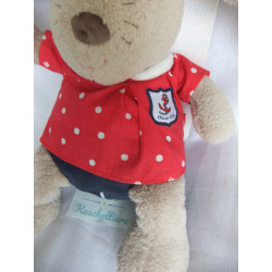 Baby Fehn - Spieluhr - Hase Ocean Club mit Kleidchen - Melodie: When you whish.. ca. 25 cm groß - Schlenker-
