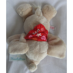 Nici - Plüschtier - Love - Elefant Max beige mit Halstuch rot mit Loveschriftzug - Magnet in Rüssel und Vorderfüßchen