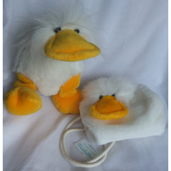Nici - Plüschtier Ente Paula  und Handwärmer Muff Ente Paula