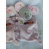 Nicotoy - zwei Schmusetücher - Maus rosa, grau Motiv Kreis mit Vogel - ca. 23 cm lang
