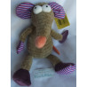 Sunkid - Plüschtier - Maus - braun, lila , bunte Streifen - ca. 25 cm groß - sitzend