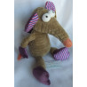 Sunkid - Plüschtier - Maus - braun, lila , bunte Streifen - ca. 25 cm groß - sitzend