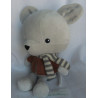 H&M Home - Plüschtier - Maus mit Jacke und Schal - weiß, gestreift, braun - ca. 30 cm groß - Schlenker