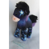 Nici -  Green - Plüschtier - Pony Starflower -  schwarz , hellblau, lila, rosa - ca. 15 cm hoch und ca. 11 cm lang - stehend