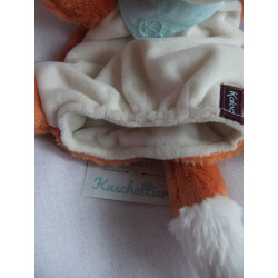 Kaloo - Handpuppe - Fuchs Paprika orange, weiß mit Halstuch hellblau - ca. 25 cm lang