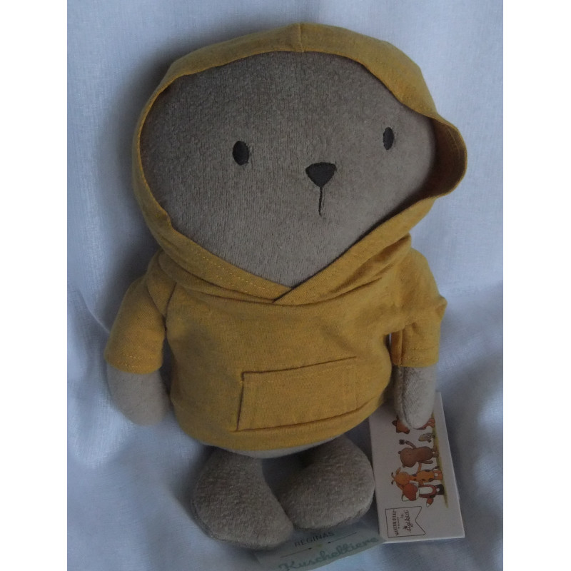 Sigikid - Kuscheltier Spielfigur - Kuschelbiberbär O'Lui mit Hoody - ca. 34 cm groß - Schlenker