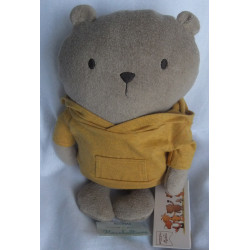 Sigikid - Kuscheltier Spielfigur - Kuschelbiberbär O'Lui mit Hoody - ca. 34 cm groß - Schlenker