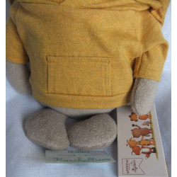 Sigikid - Kuscheltier Spielfigur - Kuschelbiberbär O'Lui mit Hoody - ca. 34 cm groß - Schlenker