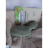 Babydream - Schmusetuch - Schildkröte - Musselin - beige, grün, bunte Knotenenden - ca. 40 cm lang
