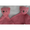 Ernstings Family Topomini - Schmusetuchpärchen - Bär - rosa meliert - ca. 27 cm lang
