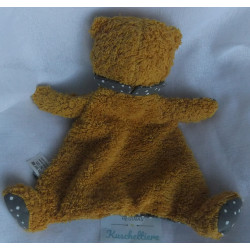 Sterntaler - Schmusetuch - Terry Bären - Bär Baylee mit Rasselgeräusch - yellow, grau mit weißen Punkten - ca. 23 cm lang