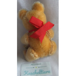 Original Teddy Hermann - Mohair - Miniatur - Bär Teddy - golden - ca. 10 cm groß