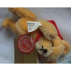 Original Teddy Hermann - Mohair - Miniatur - Bär Teddy - golden - ca. 10 cm groß