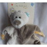 Nici - My first Nici - Schmusetuch - Bär - beige, braun, gelb, blau-weiß gestreift - ca. 25 cm lang