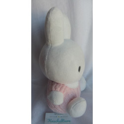 Tiamo/Bruna - Spieltier - Miffy mit Rasselgeräusch - Plüsch, Strick - weiß, rosa  - ca. 25 cm groß - sitzend