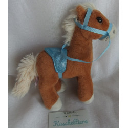 Nici - Plüschtier - Haflinger - Pferd Leotie mit Zaumzeug und Sattel - ca. 17 cm hoch und ca. 15 cm lang  - stehend