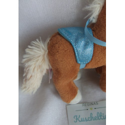 Nici - Plüschtier - Haflinger - Pferd Leotie mit Zaumzeug und Sattel - ca. 17 cm hoch und ca. 15 cm lang  - stehend