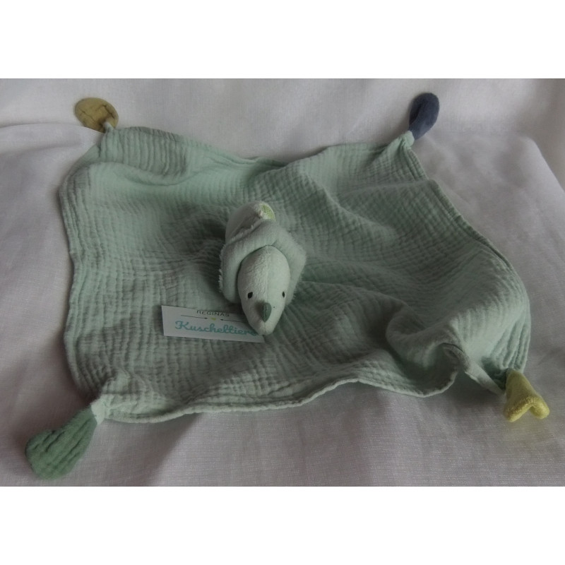 Beauty Baby - Schmusetuch - Dino mit Schnuffeltuch - Plüsch, Musselin - ca. 32 cm x 32 cm groß