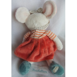 Bukowski Design - Plüschtier - Maus Ingefried - rosa, blau, creme, weiß - ca. 30 cm groß - Schlenker