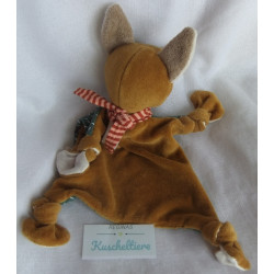 Sigikid - Schmusetuch - Fuchs Tiny braun, grün mit Motiven und Halstuch - ca. 24 cm lang