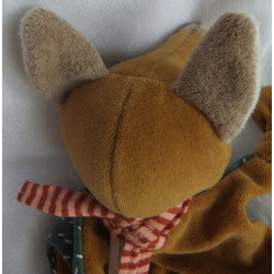 Sigikid - Schmusetuch - Fuchs Tiny braun, grün mit Motiven und Halstuch - ca. 24 cm lang
