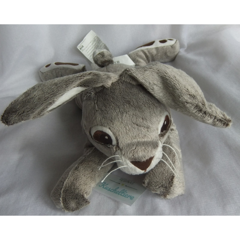 Ikea - Plüschtier - Vandring Hare - Kaninchen - grau, weiß, braun - ca. 40 cm lang - liegend
