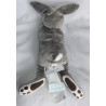 Ikea - Plüschtier - Vandring Hare - Kaninchen - grau, weiß, braun - ca. 40 cm lang - liegend