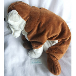 Ikea - Plüschtier - Gosig - Hund - Bulldogge - rotbraun, weiß - ca. 50 cm lang - liegend